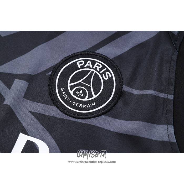 Chandal del Paris Saint-Germain Jordan 2023-2024 Sin Mangas Negro y Gris